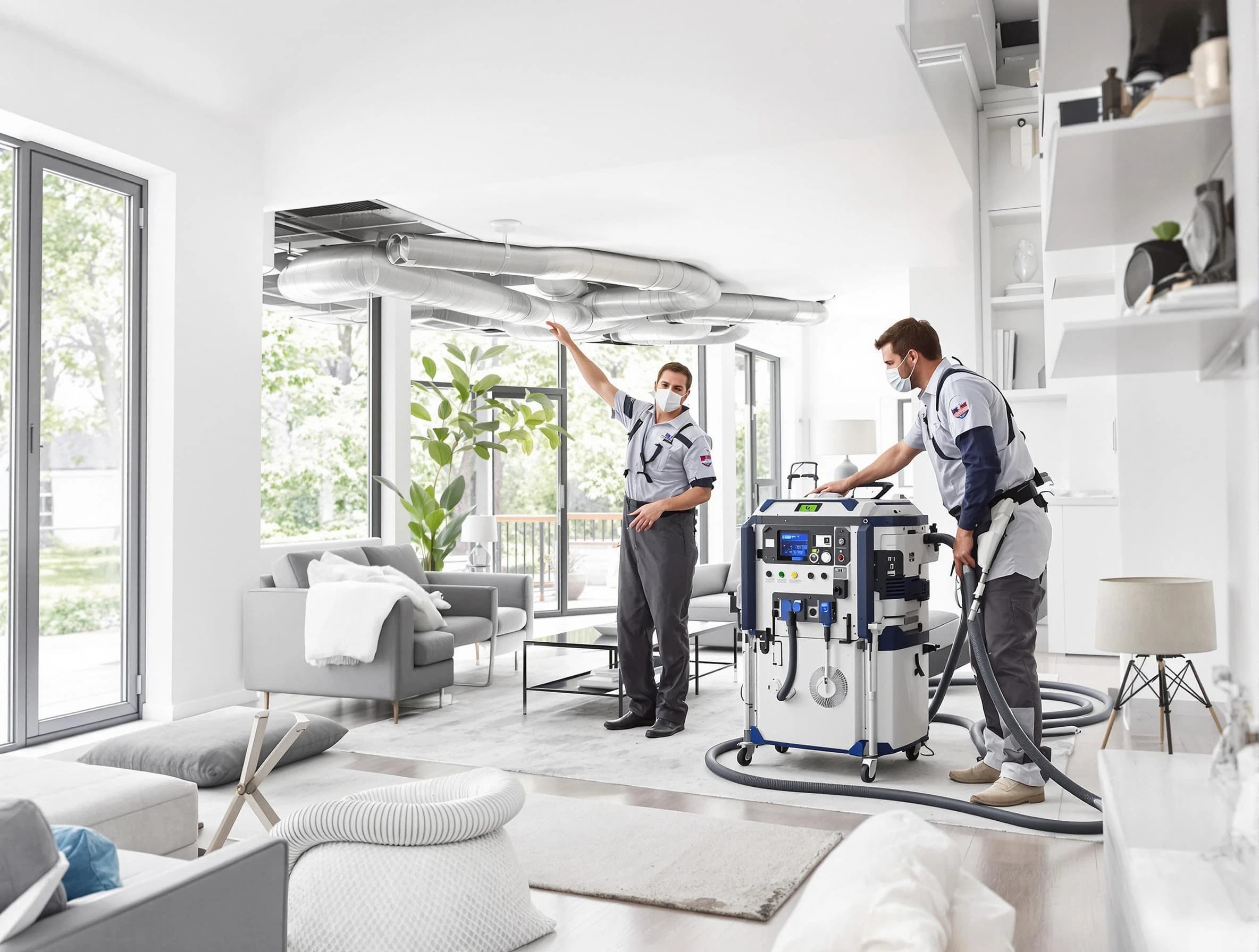 Salem Air Duct Cleaning professional conducting pure air duct cleaning with state-of-the-art equipment in Salem