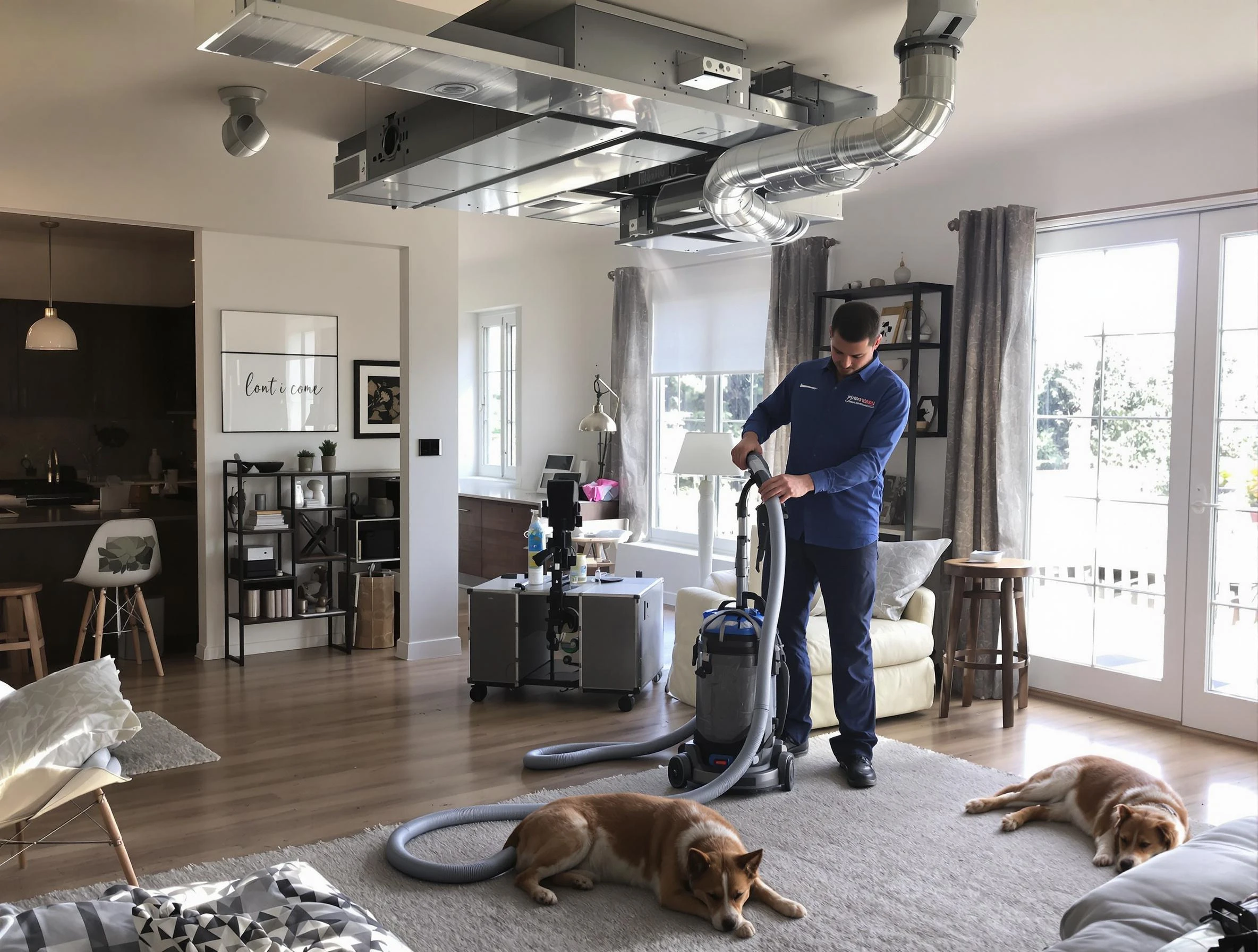 Salem Air Duct Cleaning technician performing detailed indoor duct cleaning for improved air quality in Salem