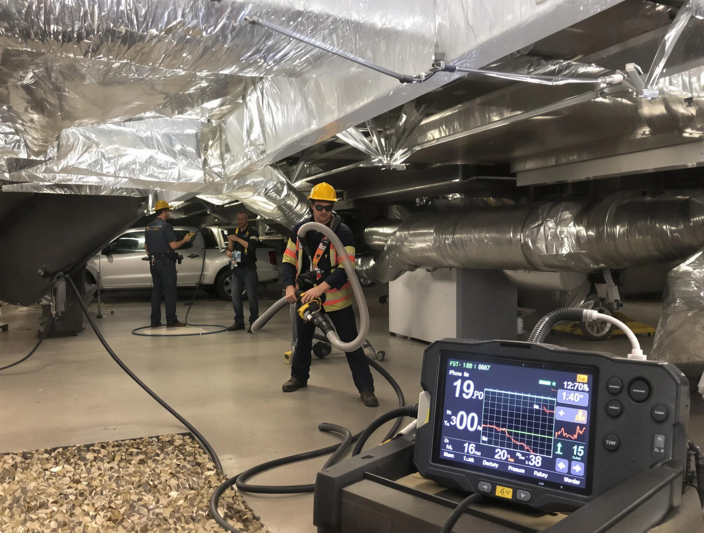 Professional negative pressure duct cleaning by Salem Air Duct Cleaning in Salem