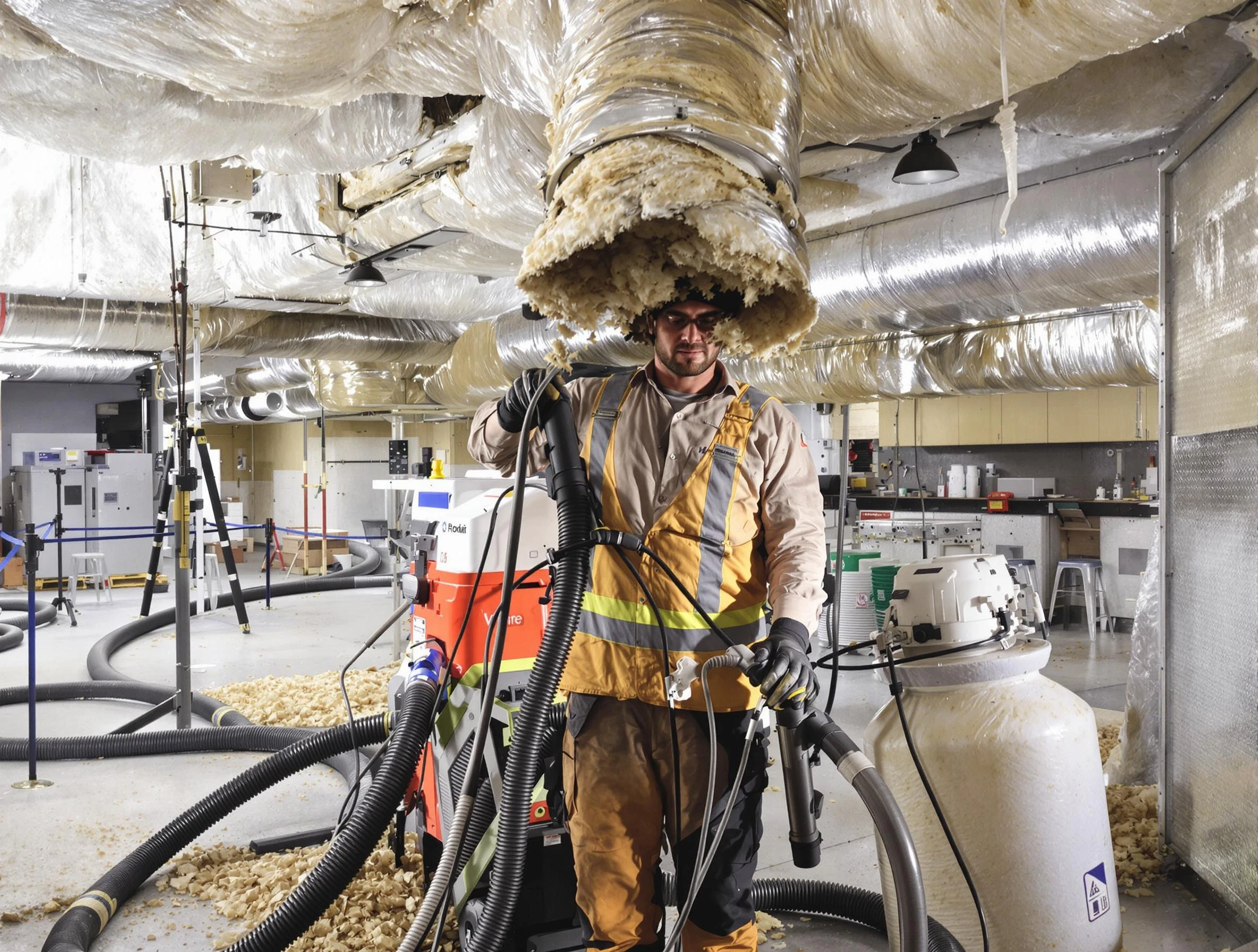 Professional vacuum insulation removal by Salem Air Duct Cleaning expert in Salem